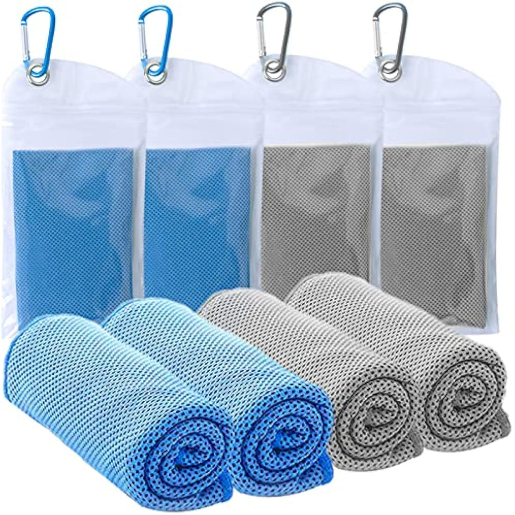 SZELAM Cooling Towel 4-Pack – Instant Chill Microfiber for Gym & Sports