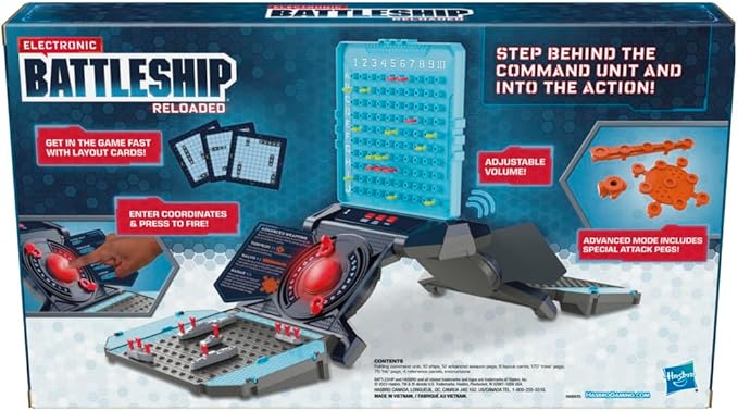 Hasbro Electronic Battleship Reloaded Strategy Board Game with Lights