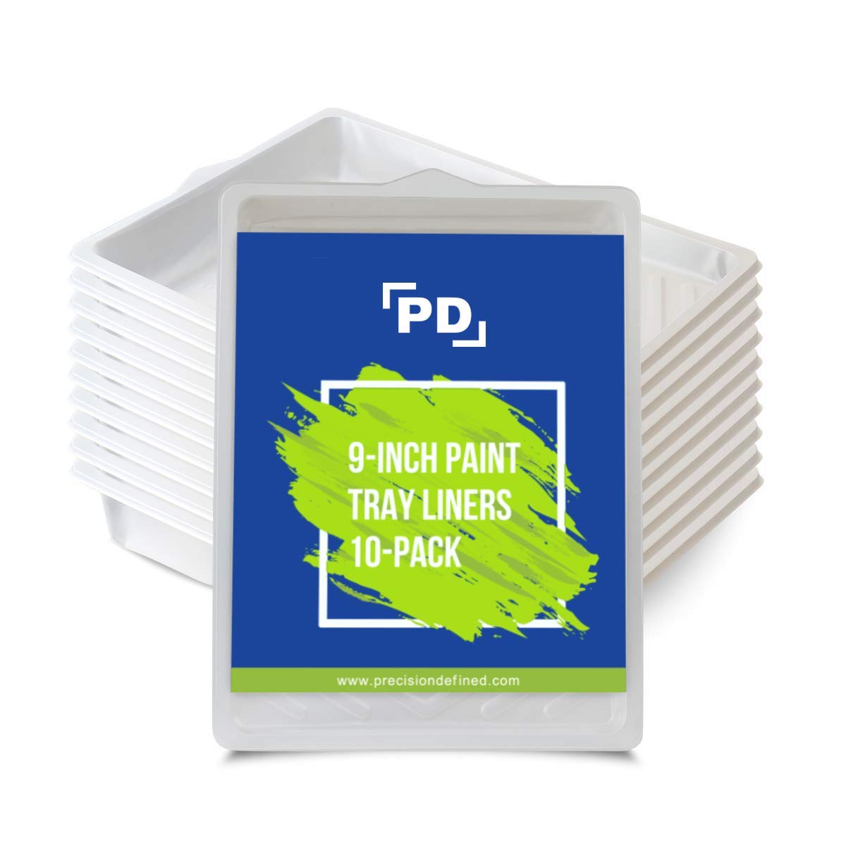 9-inch Paint Tray Liners (10 Pack) – Ridged Disposable Liners
