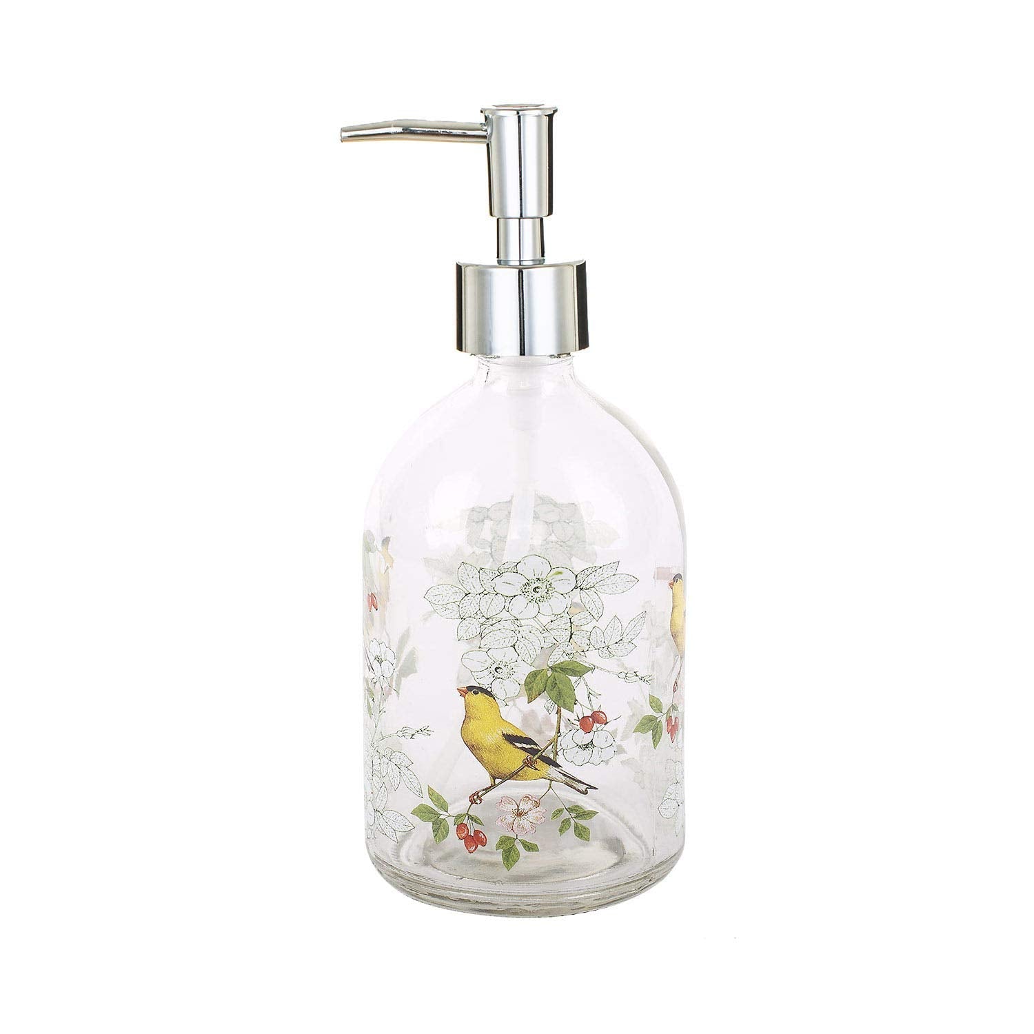 DUSVALLY Glass Soap Dispenser | 17oz Refillable Bottle with Pump for Kitchen
