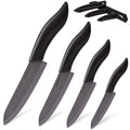 Jolof Store Ceramic Chef's Knife Set - 4-Piece Professional Black Cutlery