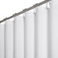 BTTN White Linen Shower Curtain | Waterproof Heavy Duty Weighted Fabric