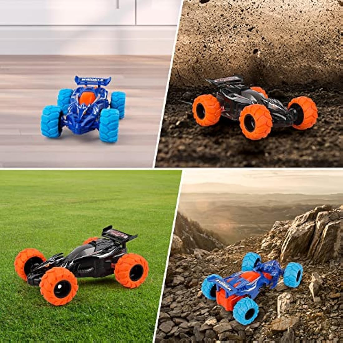 m zimoon Monster Truck Toys – 2 Pack Friction Powered Stunt Dragon Cars