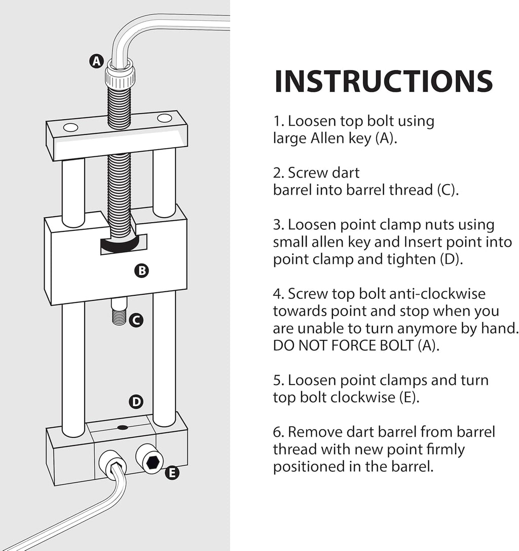 Harrows Professional Darts Repointing Tool | Steel Tip Dart Repair Kit