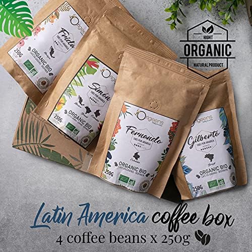 Organic Arabica Whole Coffee Beans - 1kg Latin America Set