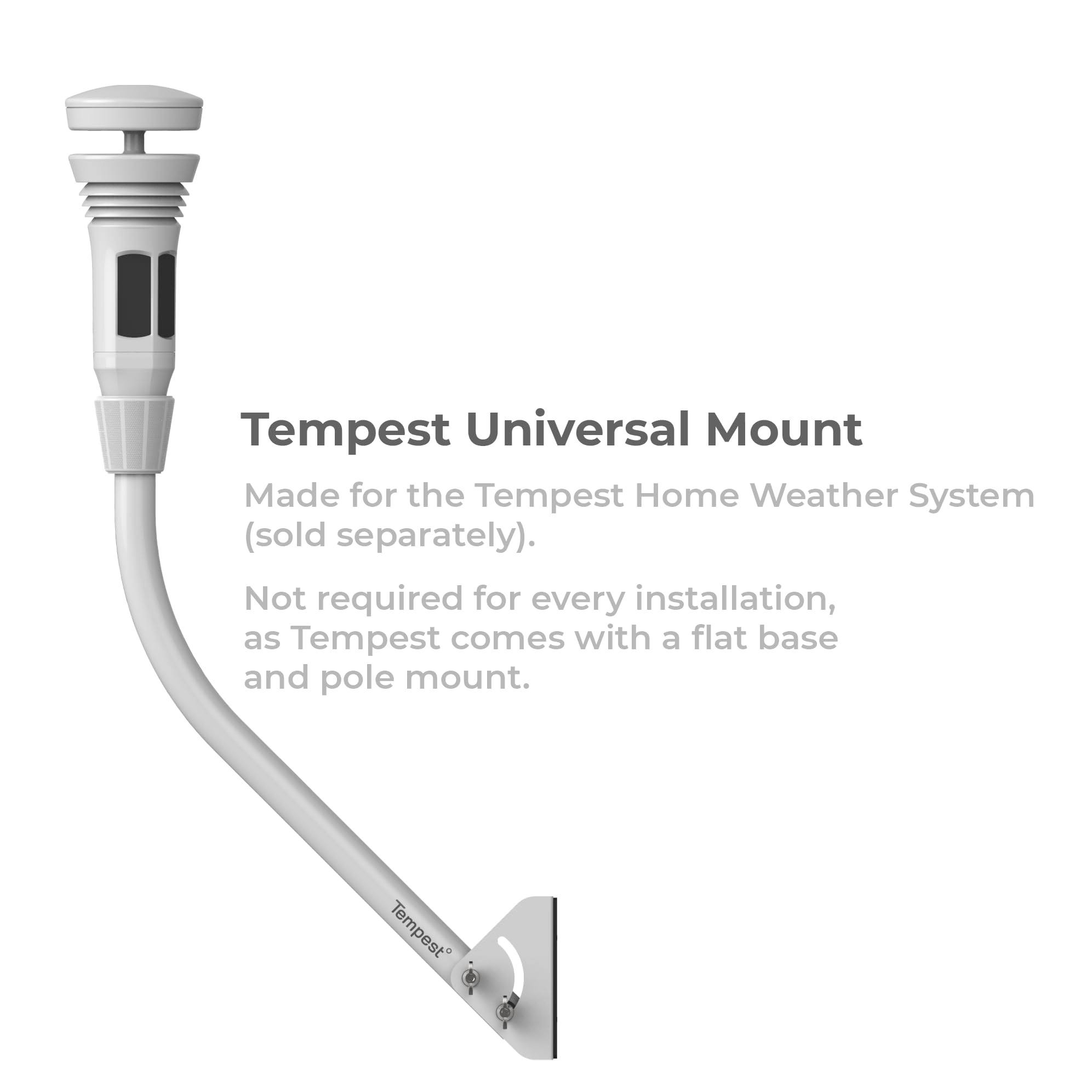Tempest Weather Station Universal Mount – Adjustable Aluminum Kit