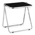 KAIHAOWIN Folding TV Tray Table Clear Acrylic Foldable Desk No Assembly Required Tiny Home Office Side Table Small Computer Desk for Small Spaces - image 1