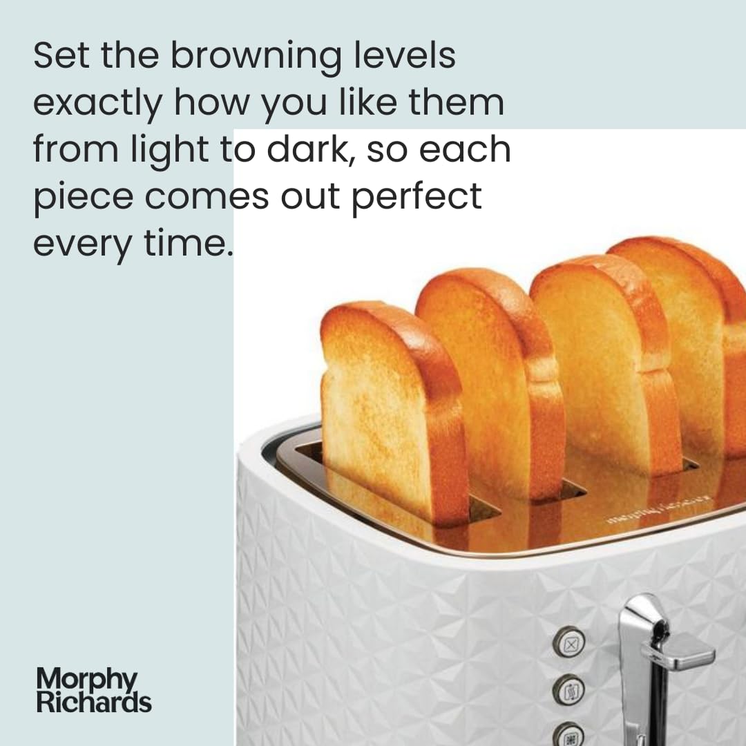 Morphy Richards Vector 4 Slice Toaster | High Gloss White – 248134