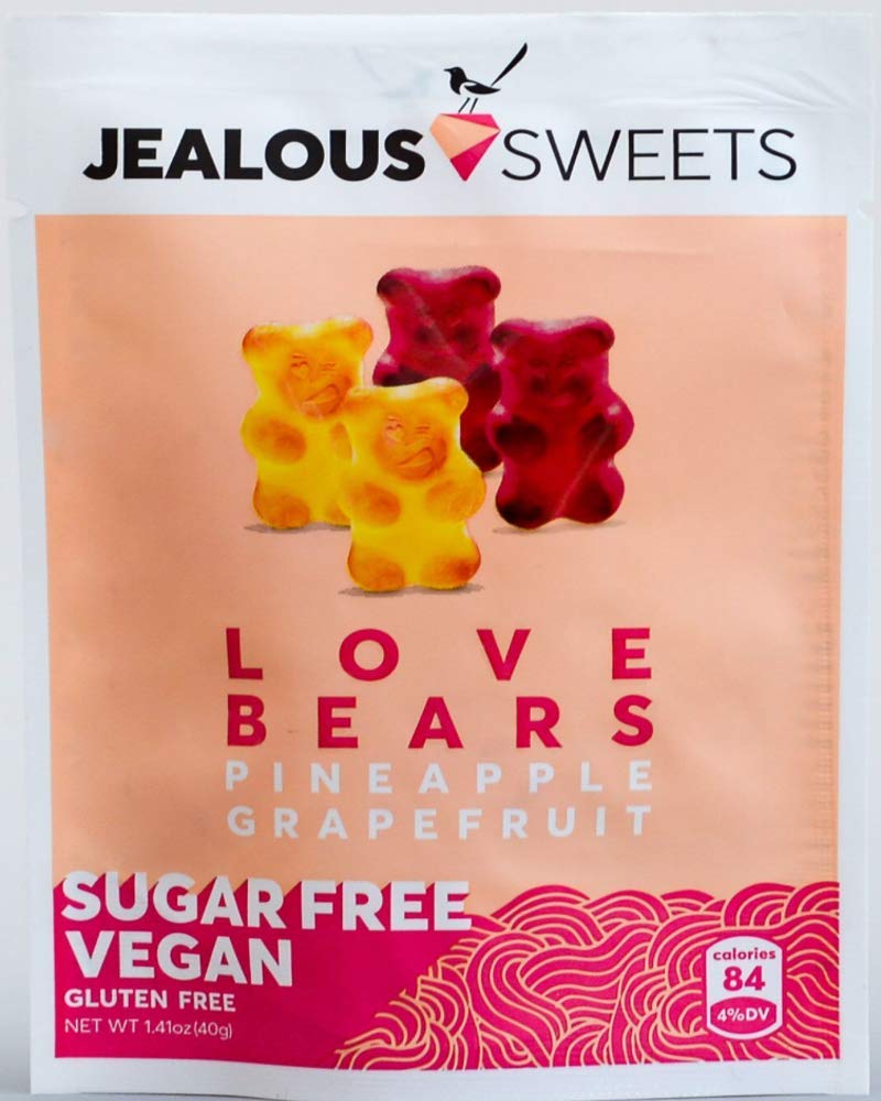 Jealous Sweets Sugar Free Vegan Gummy Love Bears - 40g (Pack of 10)