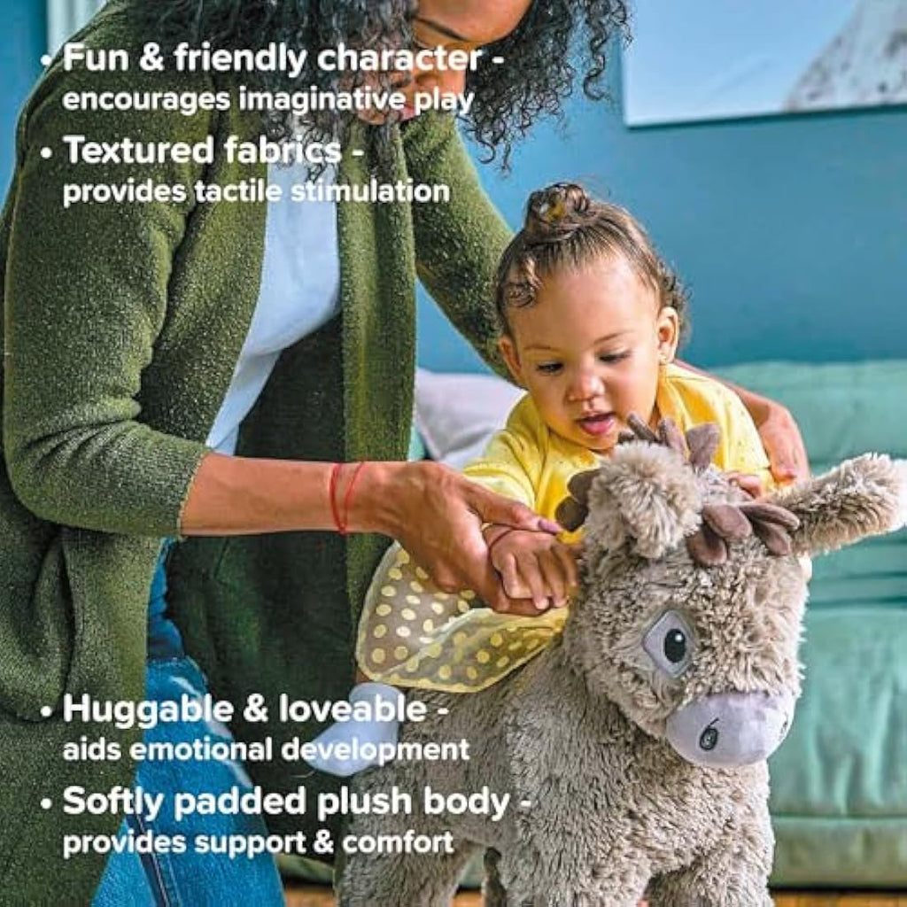 Little Bird Told Me Norbert Donkey Rocking Toy – Plush Wooden Rocker