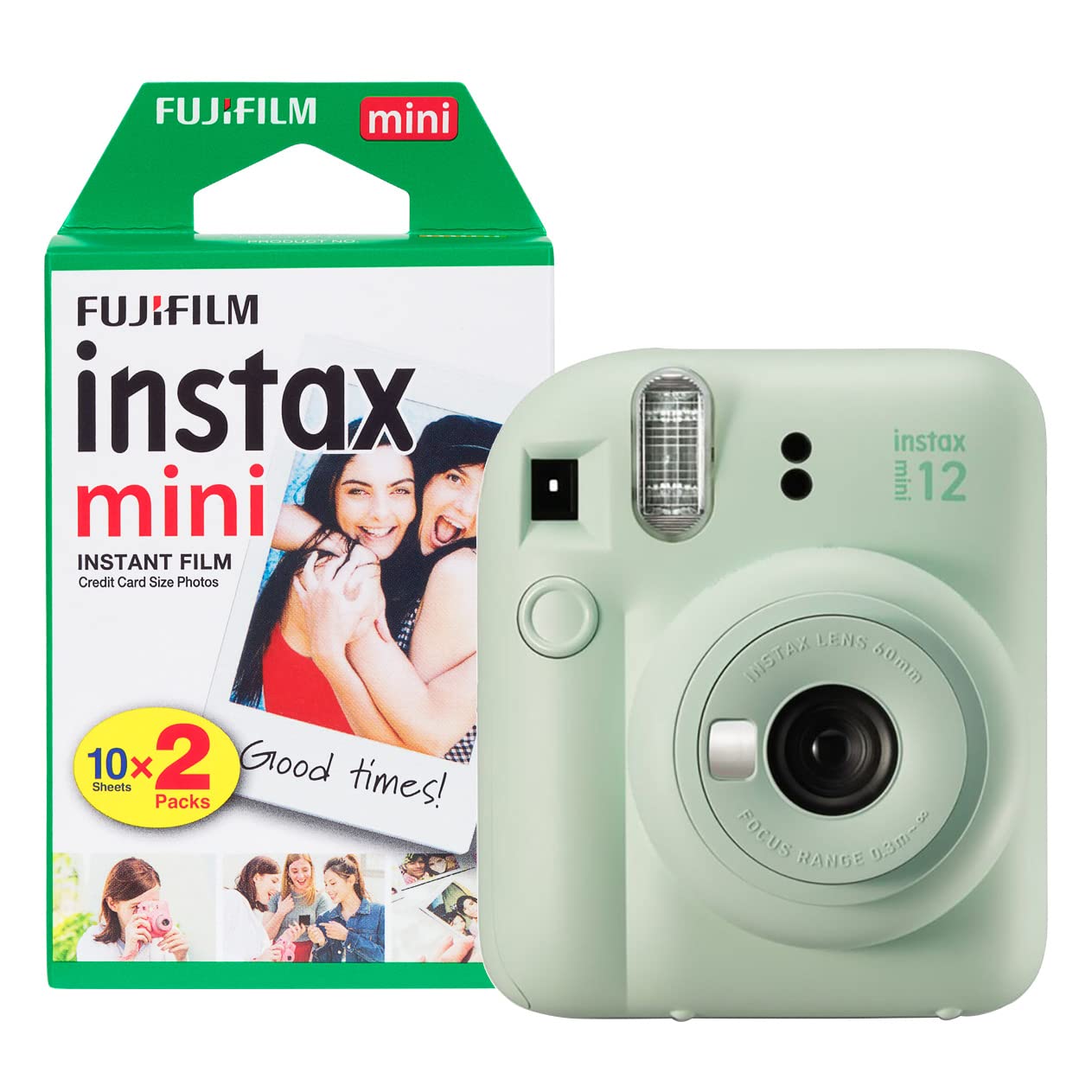 Fujifilm Instax Mini 12 Instant Camera with 20 Film Shots – Mint Green