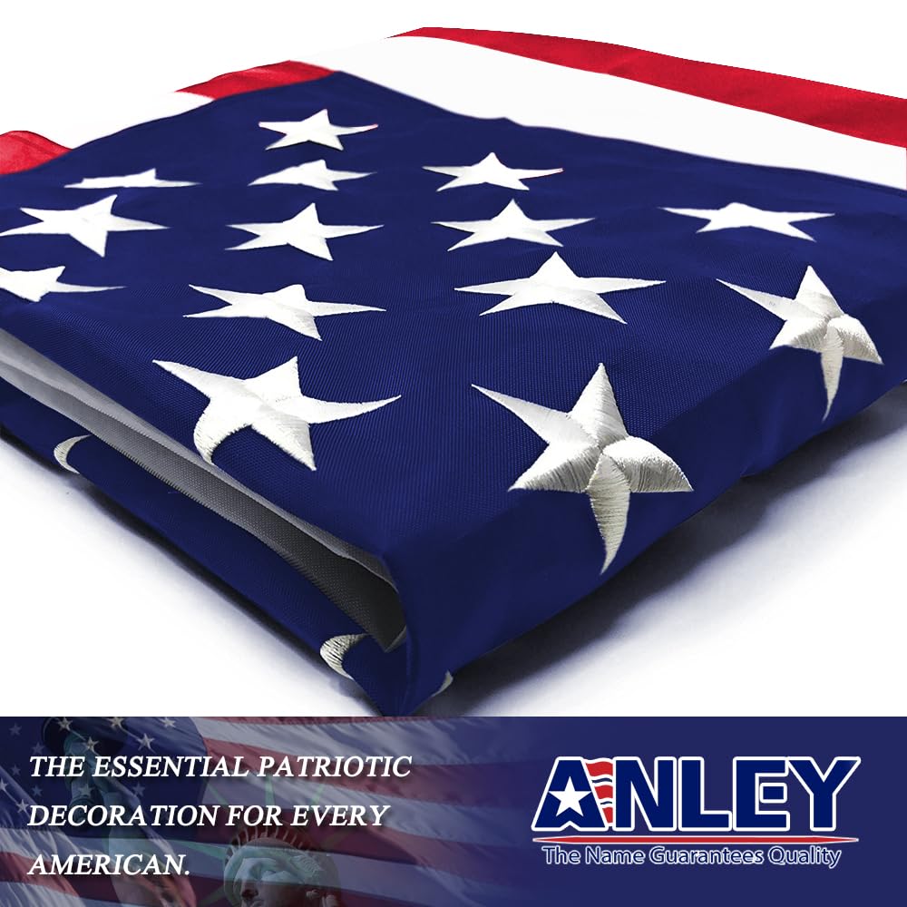 Anley EverStrong American US Flag - 6x10 Ft Heavy Duty Nylon USA Banner