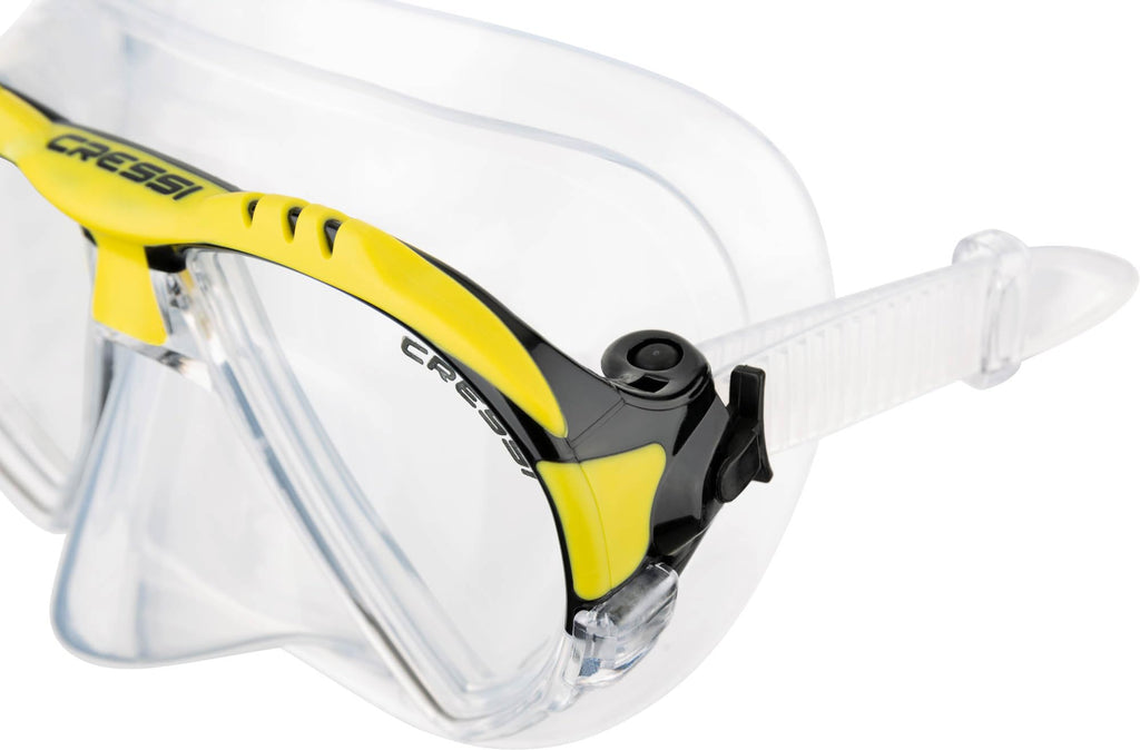 Cressi Matrix Snorkeling Mask – Low Volume Silicone Scuba Gear, Yellow