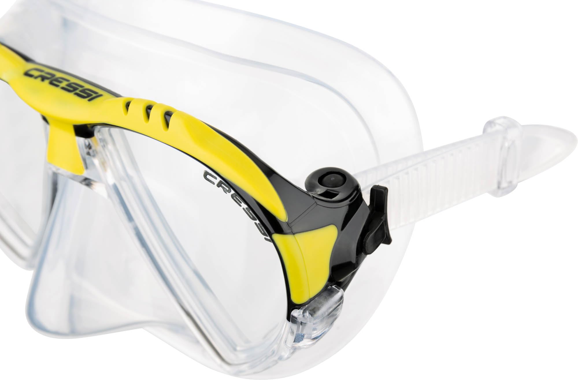 Cressi Matrix Snorkeling Mask – Low Volume Silicone Scuba Gear, Yellow