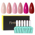 Firedeep Hema Free Gel Nail Polish Set - 6 Colors Hypoallergenic Kit