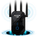 QLOCOM 2026 WiFi Extender Booster 1200Mbps Dual Band 5GHz 2.4GHz