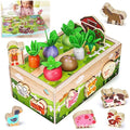 Montessori Wooden Farm Toy – Sensory Toddler Learning Set