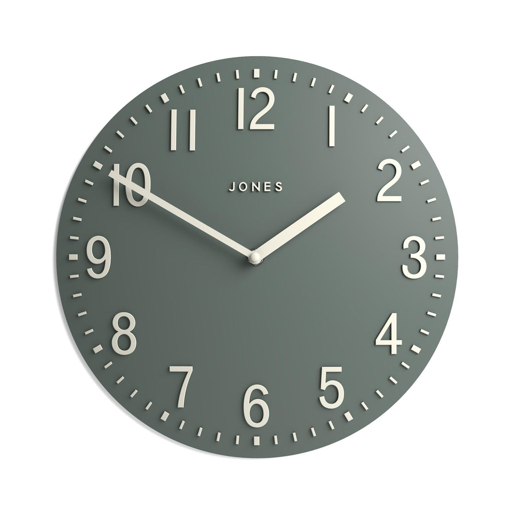 Jones Clocks Chilli Modern Wall Clock – 30cm Green Acrylic Convex Face