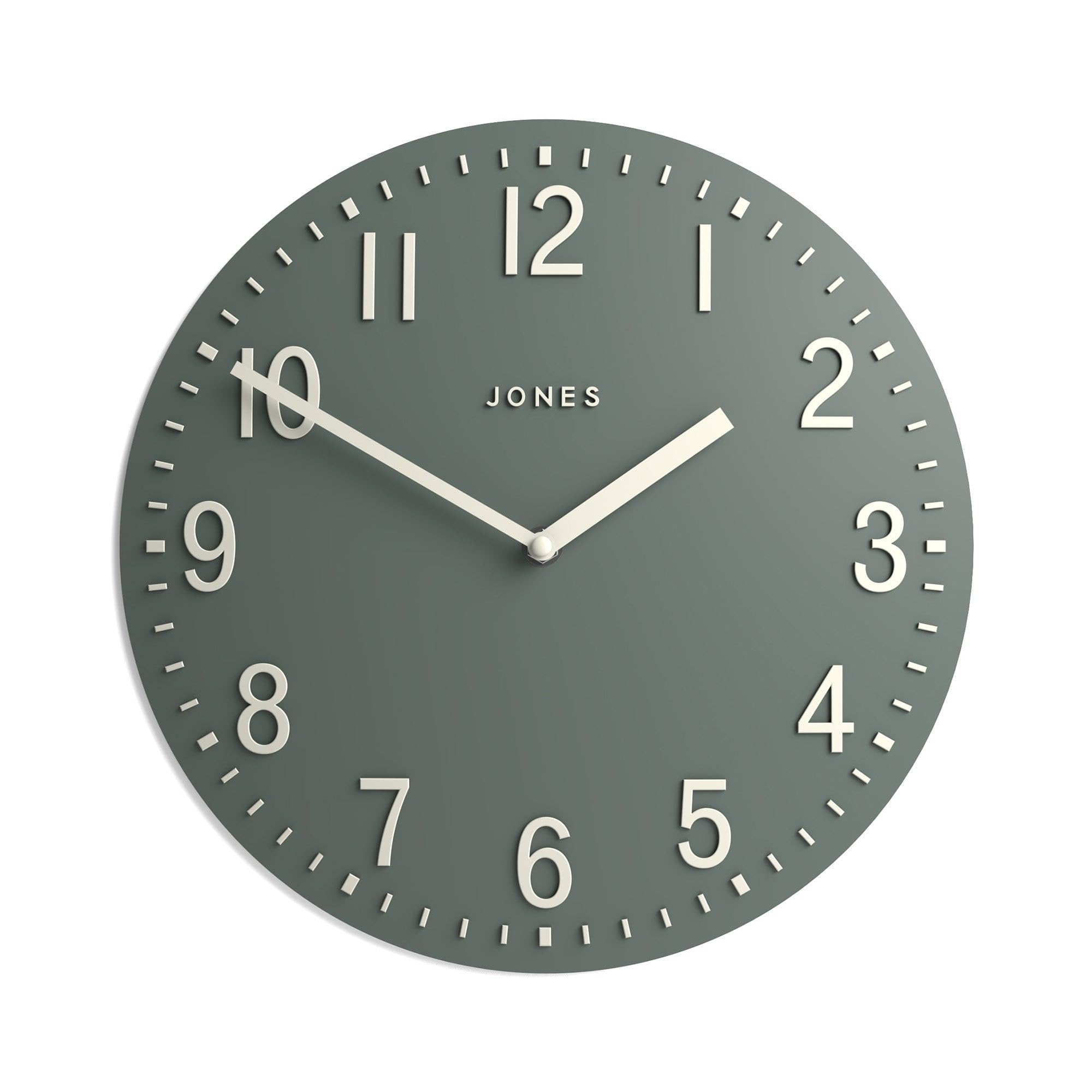 Jones Clocks Chilli Modern Wall Clock – 30cm Green Acrylic Convex Face