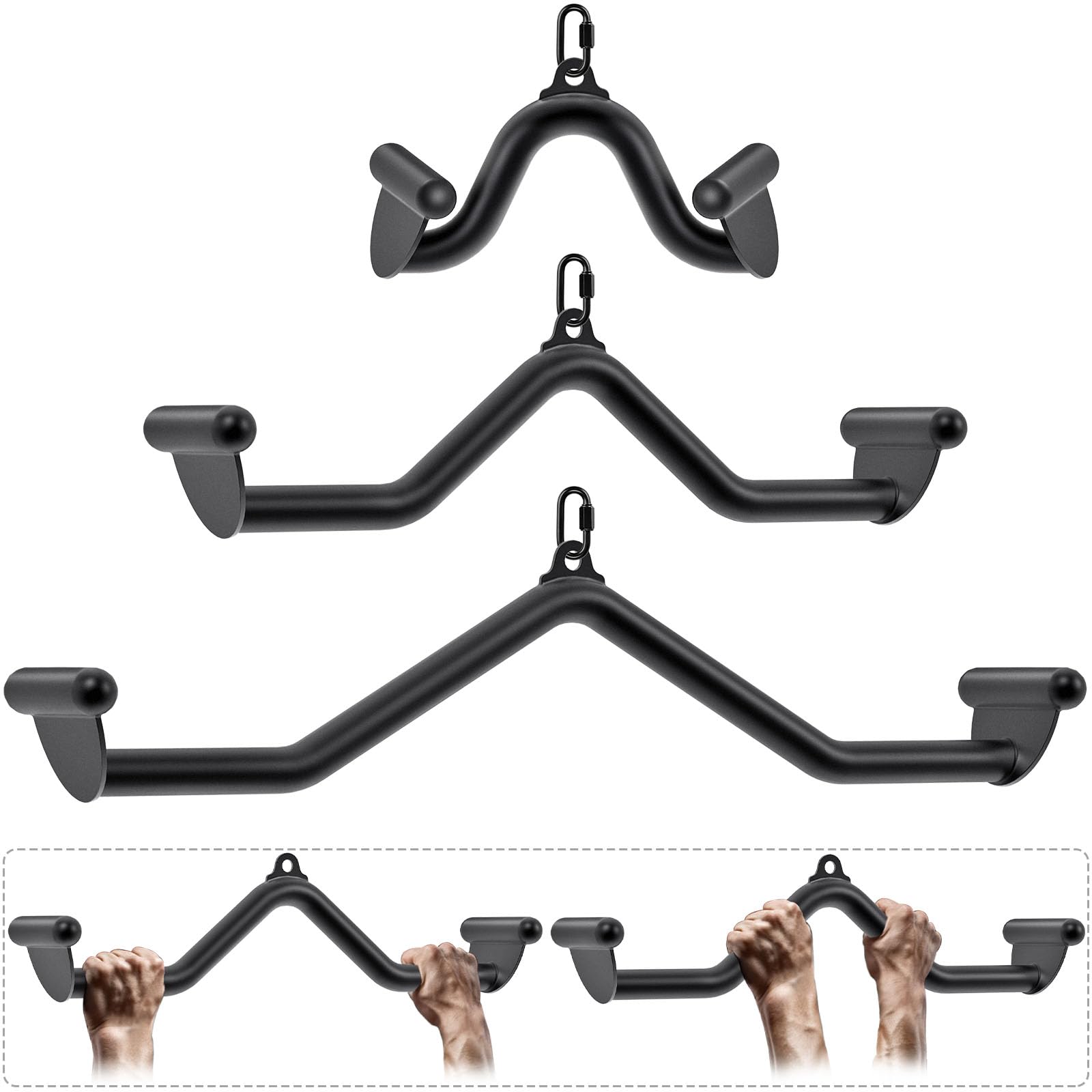 SELEWARE LAT Pull Down Bar Set | Heavy Duty Steel Cable Attachments
