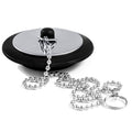 Universal bath plug with Stainless Steel Chain, bath plug replacement, Drain Stopper for Bathroom and Kitchen, bath plug and chain - image 1