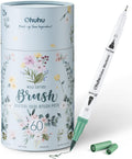 Ohuhu 60 Dual Tip Brush Pens | Water-Based Art Markers for Colouring