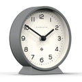 Newgate M Mantel Clock – Silent Sweep Non-Ticking Minimalist Grey