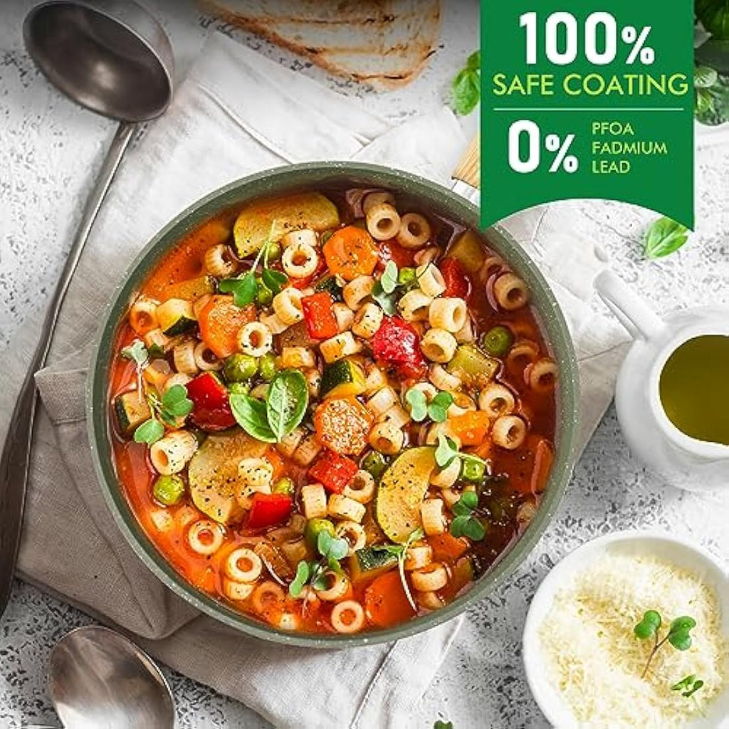 Kitchen Academy 12-Piece Nonstick Cookware Set | Induction Pots & Pans