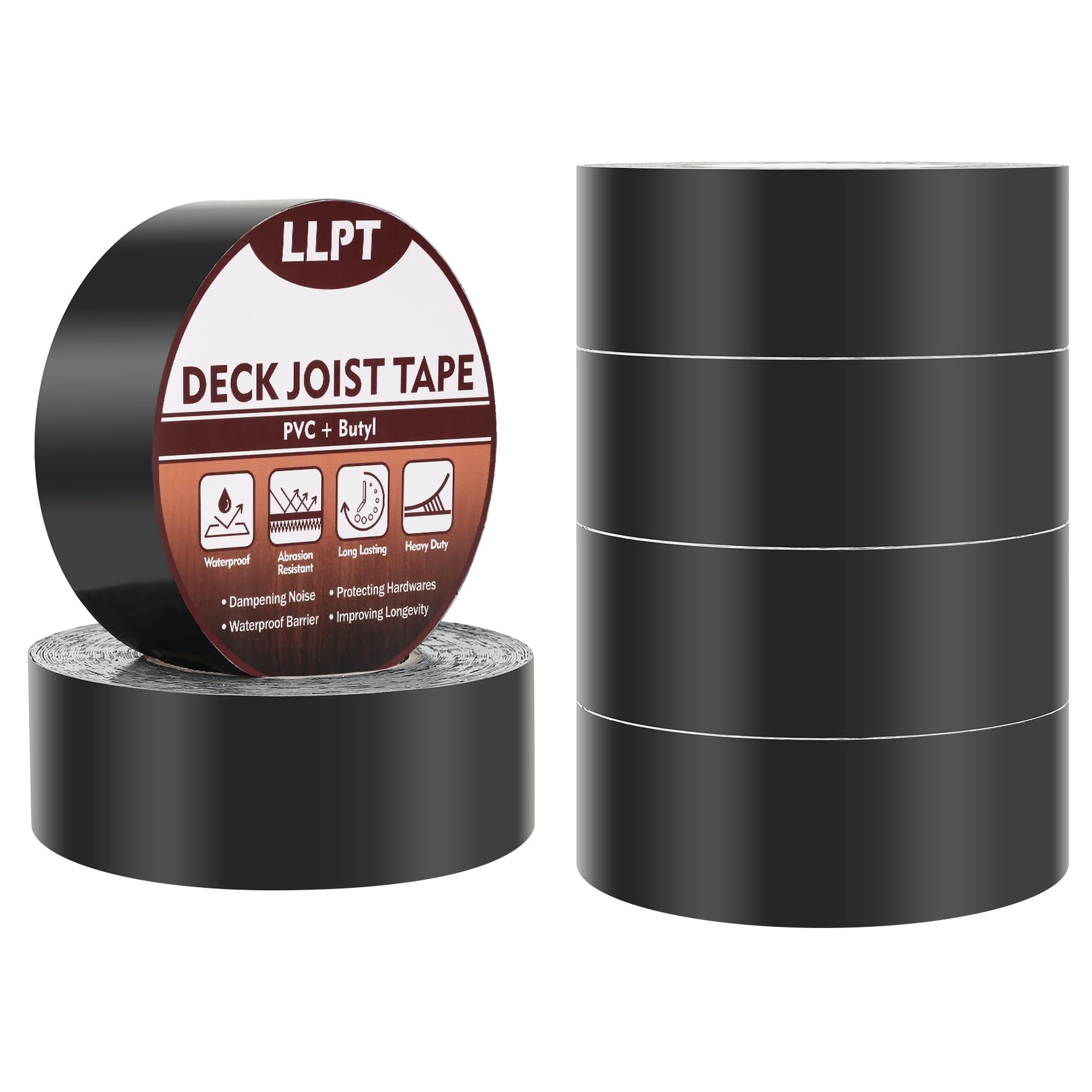 LLPT Joist Tape for Decking | Waterproof Butyl Flashing Sealant | 6 Pack