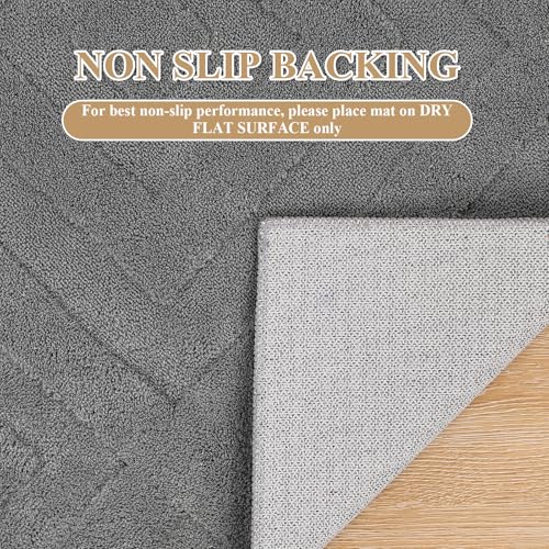 Enyhom Machine Washable Area Rug | 160x220cm Grey Modern Geometric Carpet