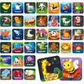 Hebayy Animal Matching Memory Game - 36 Pair Erasable Flash Cards