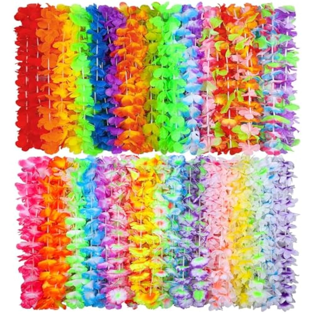 Ruisita Hawaiian Leis | 72-Piece Luau Flower Necklaces in 36 Colors