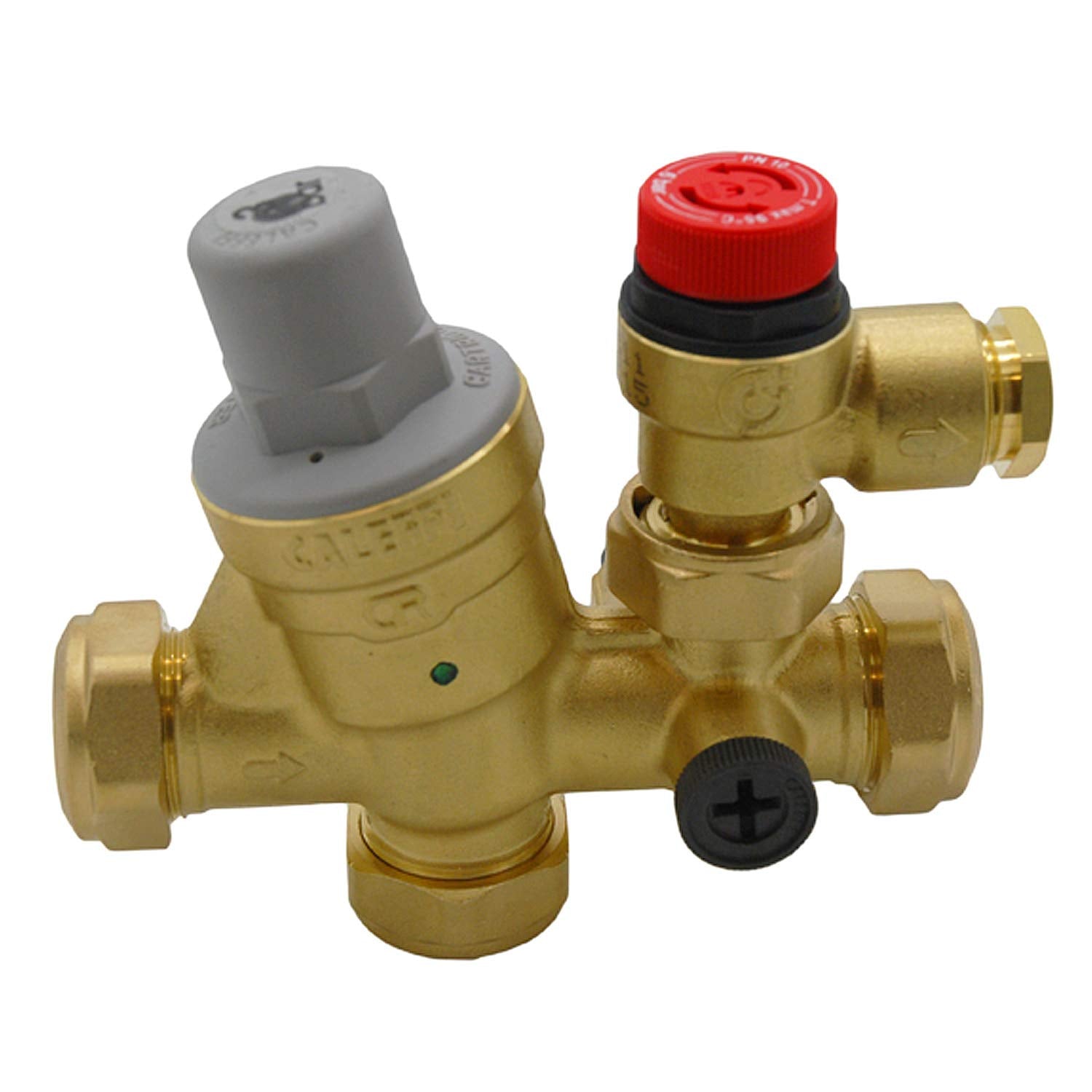 Caleffi 22mm Inlet Control Multibloc Valve – 3-6 Bar Pressure Relief