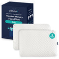 ZenPur Memory Foam Orthopedic Pillow 2-Pack | Soft Bamboo Neck Support