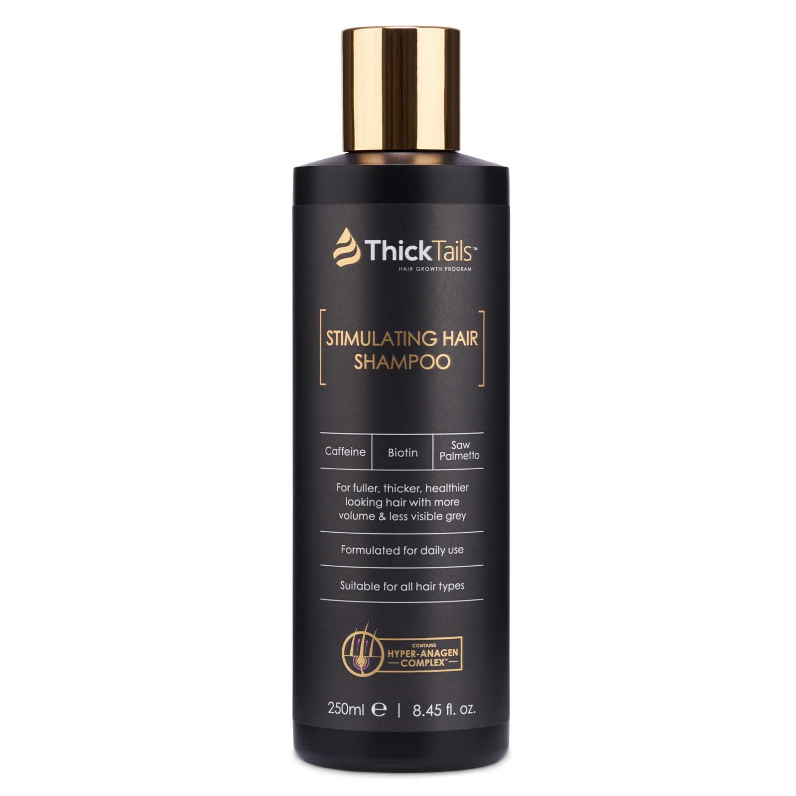 ThickTails Hair Growth Shampoo for Women - Biotin & Caffeine Thickening, 250ml