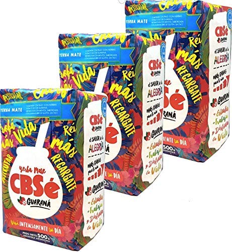 CBSé Yerba Mate Tea with Guarana - Energy Herbal Blend (3 x 500g)