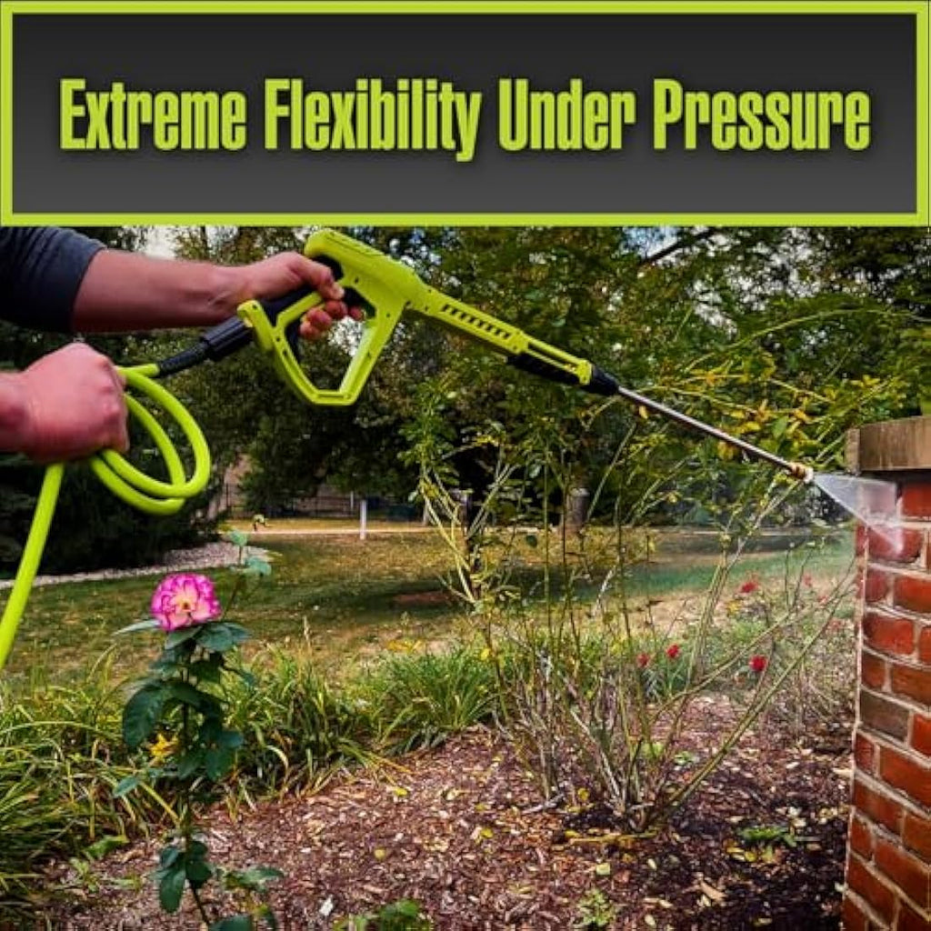 Flexzilla Pressure Washer Hose | 3600 PSI, 1/4 in. x 50 ft, ZillaGreen