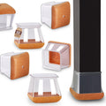 32 Pcs Silicone Chair Leg Floor Protectors with Felt Pads