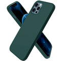 ORNARTO iPhone 12 / 12 Pro Case – Slim Liquid Silicone Cover, Olive Green