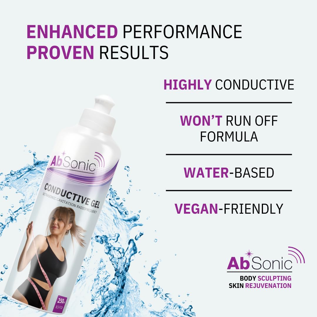 Absonic Conductive Gel for Cavitation & Microcurrent - 2 x 250ml Pack