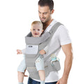 IULONEE Ergonomic Baby Carrier with Hip Seat – Adjustable Grey