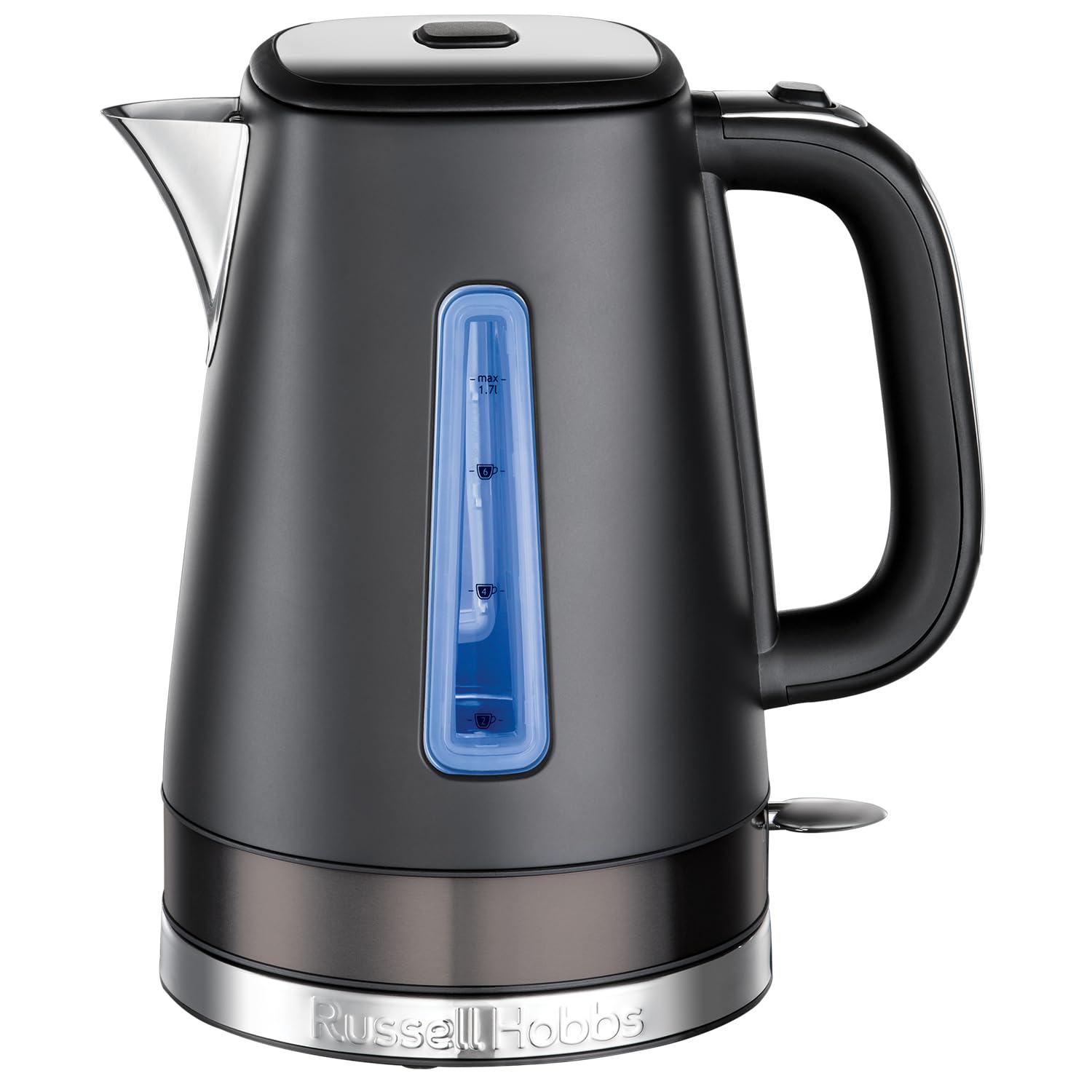 Russell Hobbs Electric Kettle – 1.7L Matte Black Stainless Steel