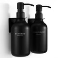 MaisoNovo Wall Mounted Shampoo and Conditioner Dispenser - 2 Pack Black