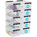 SmartStore 14L Clear Plastic Storage Boxes with Lids | 10 Pack Stackable