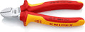 Knipex 160mm VDE Insulated Diagonal Cutter | Chrome-Plated Steel