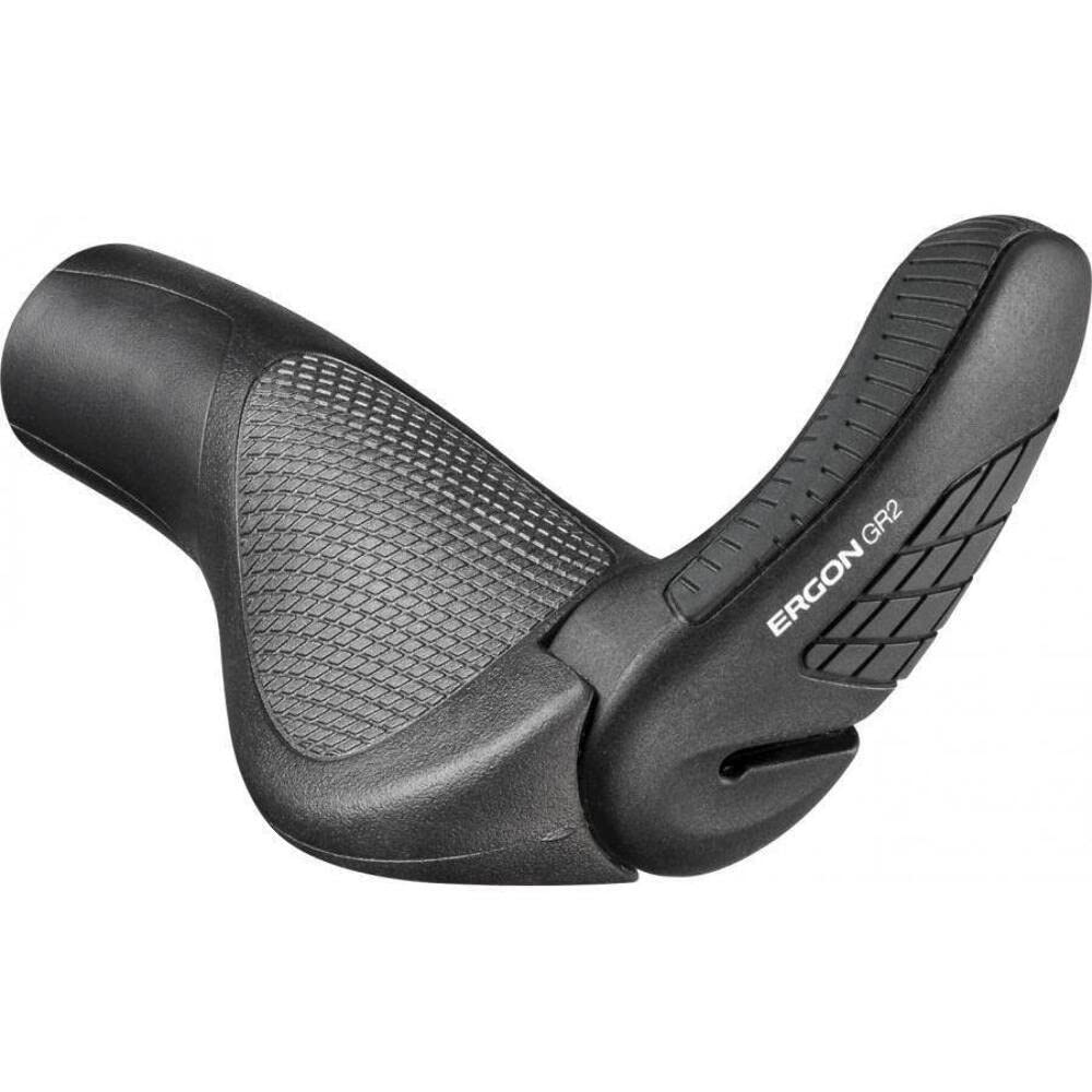 Ergon GP3 Ergonomic Bike Grips – Black Standard 3-Finger Bar Ends