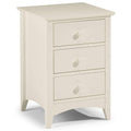 Julian Bowen Cameo 3 Drawer Bedside Table | Stone White Pine Wood