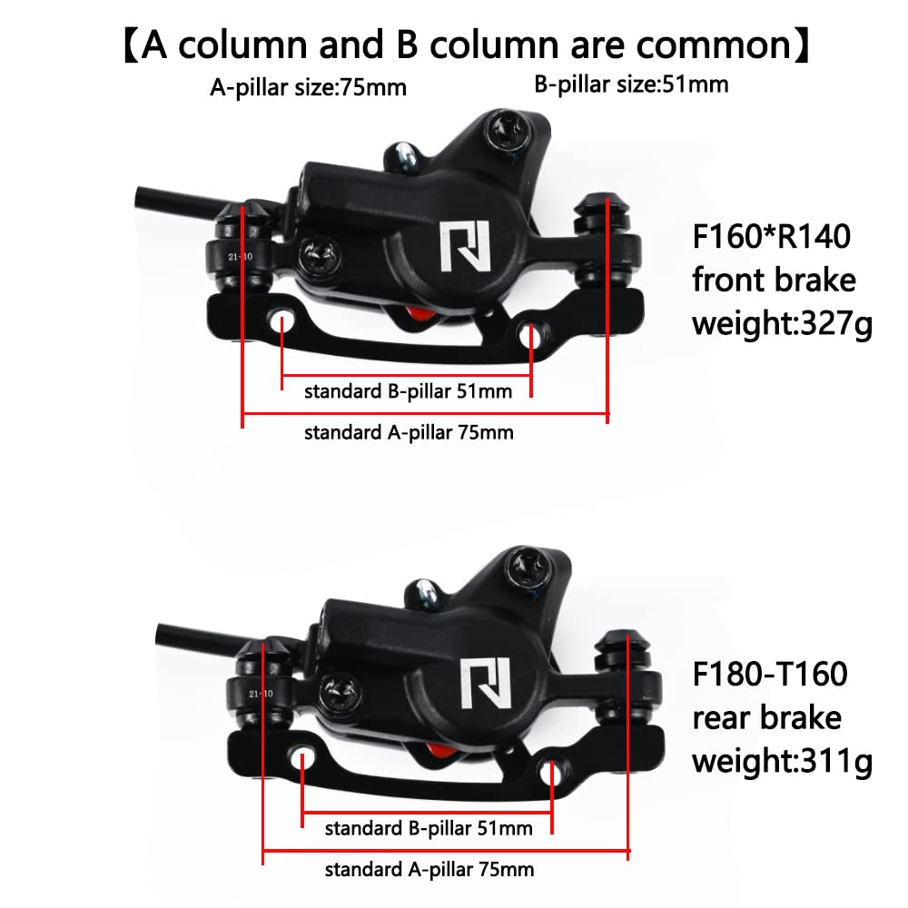 ROADNADO MTB Hydraulic Disc Brake Set | Aluminum Alloy with 160mm Rotors