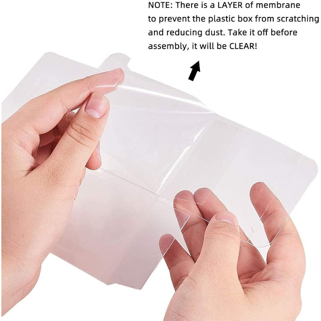 BENECREAT 10PCS Clear PVC Gift Boxes – 24.3cm Rectangle Party Favor Boxes