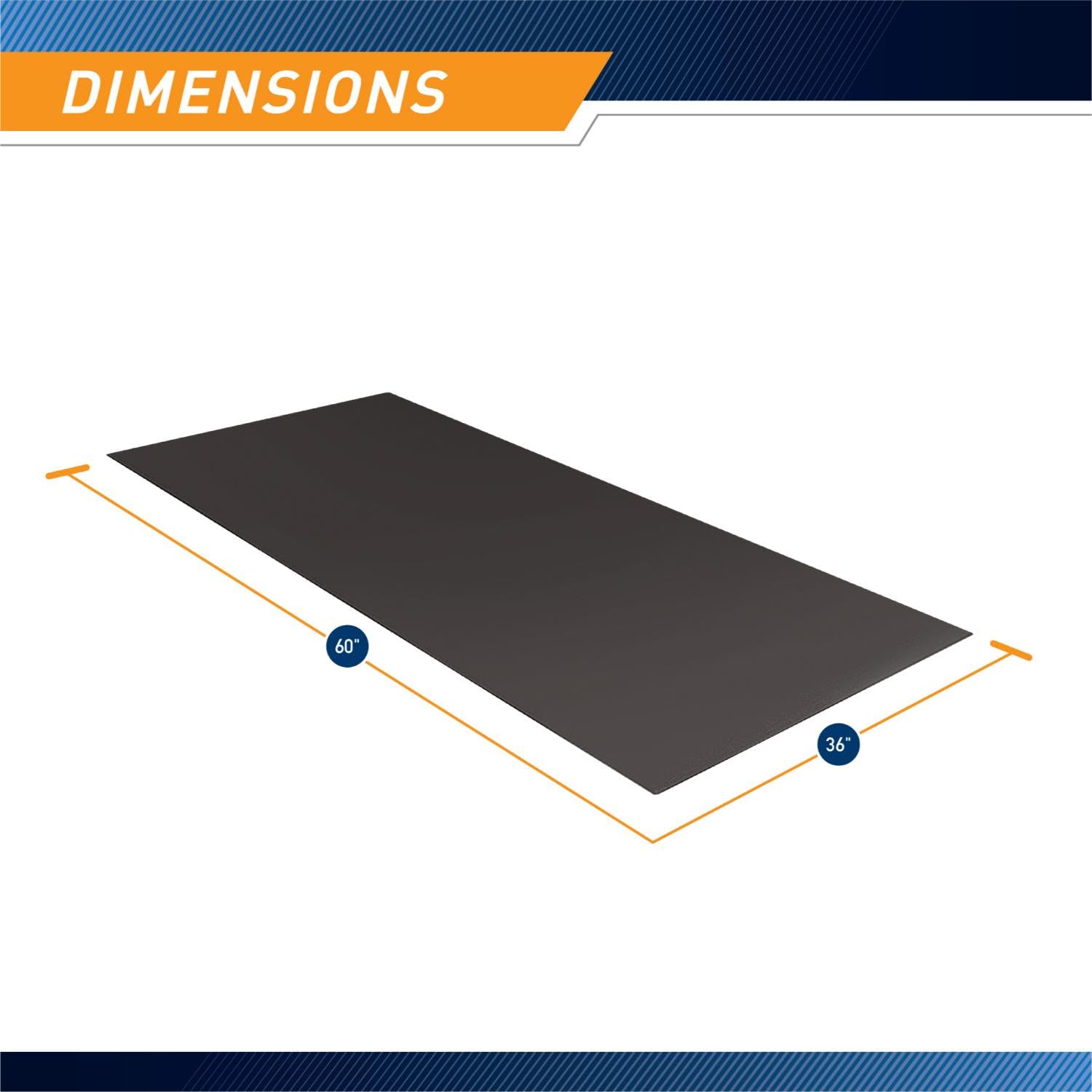Marcy High-Impact EVA Foam Exercise Equipment Mat, 36x60 - Black